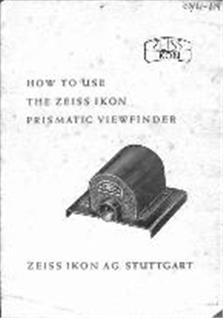 Zeiss Ikon Accessory - misc manual. Camera Instructions.